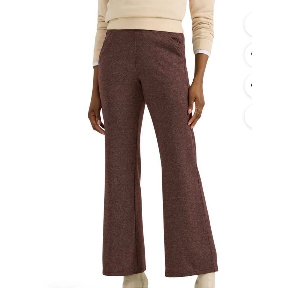 Lee Women's 2XL Brown Bootcut Pull On Pants Comfort Waistband
